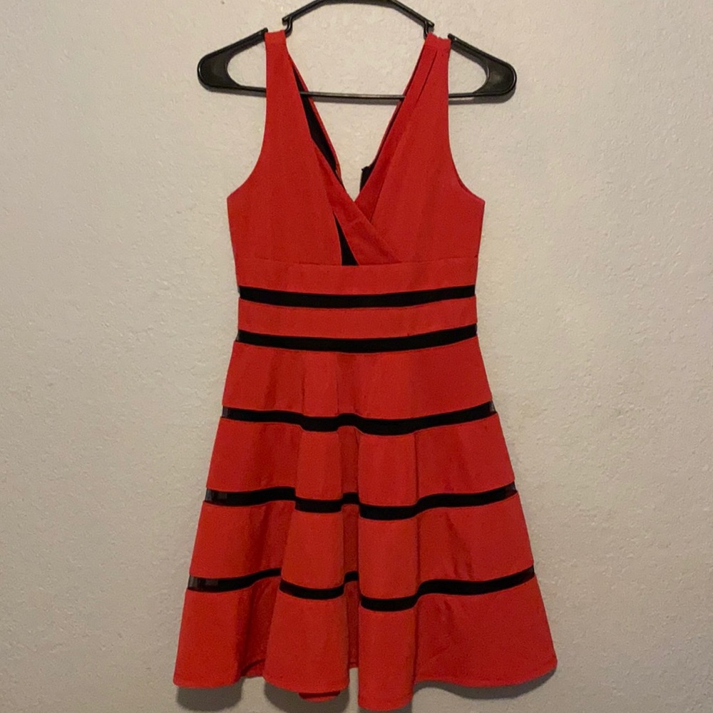 Pink Striped Short Dress